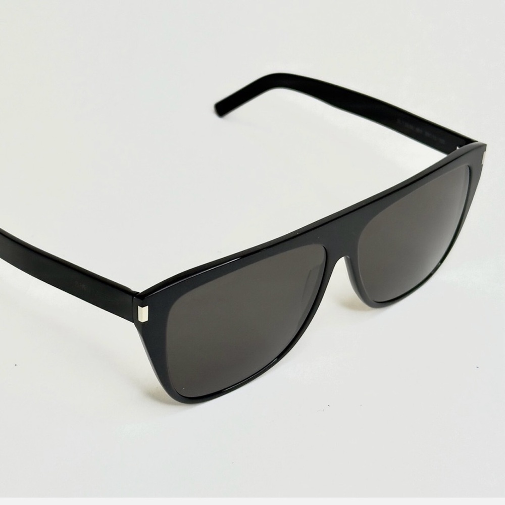 SAINT LAURENT SL 1 SLIM 001 Black Gray Rectangular Unisex Mask Sunglasses SL1